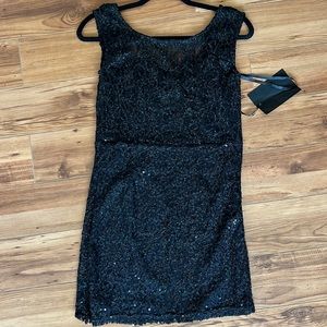 Never Worn Love Stitch Black Sequin Dress - has a bit lower back - size small